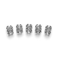 925 Sterling Silver Spacer Bead, barrel, vintage & DIY & with flower pattern & hollow, 6.50x8.50mm, Hole:Approx 4.5mm, Sold By PC