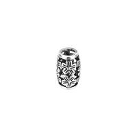 925 Sterling Silver Spacer Bead, vintage & DIY & with flower pattern & hollow, 6.20x10mm, Hole:Approx 3.4mm, Sold By PC