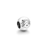 925 Sterling Silver Spacer Bead, Round, vintage & DIY, 6.40x8mm, Hole:Approx 4mm, Sold By PC