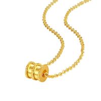 Brass Necklace, gold color plated, fashion jewelry & for woman, golden, nickel, lead & cadmium free, Length:Approx 45 cm, Sold By PC