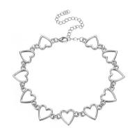 Collar de Aleación de Zinc, con 1.97inch extender cadena, chapado, Joyería & para mujer, más colores para la opción, libre de níquel, plomo & cadmio, longitud:aproximado 15 Inch, Vendido por UD