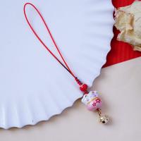 Tibetan Style Key Clasp, Porcelain, with Tibetan Style, Unisex, more colors for choice, Length:Approx 10-11 cm, Sold By PC