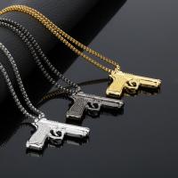 Zinklegierung Pullover Halskette, Pistole, plattiert, Modeschmuck & für den Menschen, keine, frei von Nickel, Blei & Kadmium, Länge:ca. 60 cm, verkauft von PC