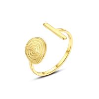 Stainless Steel Finger Ring, 316 Stainless Steel, Vacuum Ion Plating, fashion jewelry & for woman, golden, 9.90mm, Sold By PC