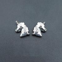 Zinc Alloy Spacer Beads Unicorn antique silver color plated vintage & DIY nickel lead & cadmium free Approx Sold By Bag