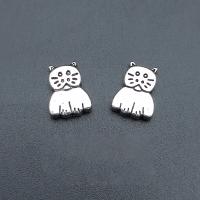 Zinc Alloy Spacer Beads Cat antique silver color plated vintage & DIY nickel lead & cadmium free Approx Sold By Bag