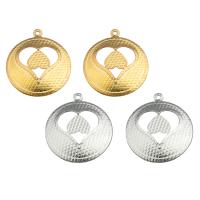 Brass Jewelry Pendants, plated, DIY & for woman, more colors for choice, nickel, lead & cadmium free, 19x17x0.5mm, Hole:Approx 1mm, Sold By PC