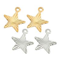 Brass Jewelry Pendants, Star, plated, DIY & for woman, more colors for choice, nickel, lead & cadmium free, 11.5x9x0.5mm, Hole:Approx 1mm, Sold By PC