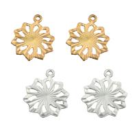 Brass Jewelry Pendants Snowflake plated DIY & for woman nickel lead & cadmium free Approx 2mm Sold By PC