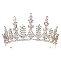 Bridal Tiaras Zinc Alloy with Crystal plated fashion jewelry & for woman & with rhinestone nickel lead & cadmium free 140*65mm 310mm Sold By PC