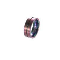 Titanium Steel Finger Ring Vacuum Ion Plating fashion jewelry & for man multi-colored Sold By PC