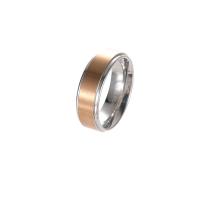 Titanium Steel Finger Ring, Vacuum Ion Plating, fashion jewelry & different size for choice & for man, 8mm, Sold By PC