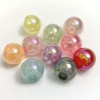 Plated Acrylic Beads, Round, DIY, more colors for choice, 16mm, 10PCs/Bag, Sold By Bag