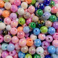 Perles  acrylique plaqué , Rond, DIY, plus de couleurs à choisir, 14mm, Trou:Environ 2.7mm, 10PC/sac, Vendu par sac