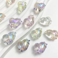 Plated Acrylic Beads, Heart, DIY, more colors for choice, 14x20mm, Hole:Approx 2.5mm, 10PCs/Bag, Sold By Bag