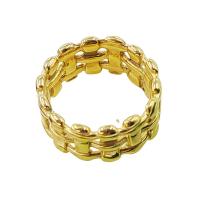 Edelstahl Ringe, 304 Edelstahl, plattiert, Modeschmuck & verschiedene Größen vorhanden, goldfarben, 10mm, Größe:5.5-7.5, verkauft von PC