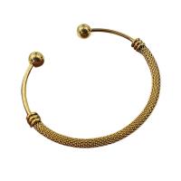 Acier inoxydable 304 bracelet, Placage, bijoux de mode, doré, 4mm, Longueur:70 mm, Vendu par PC