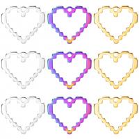 Stainless Steel Heart Pendants, 304 Stainless Steel, Vacuum Ion Plating, oval chain & different styles for choice, more colors for choice, 25x22mm, Hole:Approx 2mm, Length:50 cm, Sold By PC