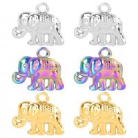 Stainless Steel Animal Pendants 304 Stainless Steel Elephant Vacuum Ion Plating oval chain Approx 1.5mm Length 50 cm Sold By PC