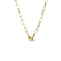 Zinc Alloy smykker halskæde, forgyldt, mode smykker & for kvinde, flere farver til valg, nikkel, bly & cadmium fri, Længde Ca. 43.5 cm, Solgt af PC