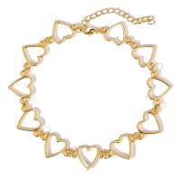 Zinklegierung Schmuck Halskette, mit Verlängerungskettchen von 5cm, plattiert, Modeschmuck & für Frau, keine, frei von Nickel, Blei & Kadmium, Länge:ca. 28.5 cm, verkauft von PC