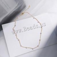 Plastic Pearl Necklace Zinc Alloy with Plastic Pearl with 5cm extender chain fashion jewelry & for woman nickel lead & cadmium free Length Approx 40 cm Sold By PC