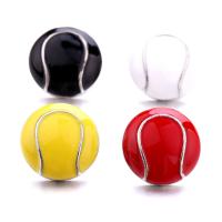 Sinkkiseos Kimpale Button rannekkeen lukko, Pyöreä, platina väri päällystetty, muoti korut & tee-se-itse & emali, enemmän värejä valinta, nikkeli, lyijy ja kadmium vapaa, 19x19mm, Myymät PC