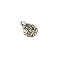 Tibetan Style Pendants, antique silver color plated, DIY, nickel, lead & cadmium free, 16x10x0.2mm, Hole:Approx 0.2mm, Sold By PC