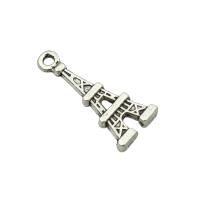 Zinc Alloy Pendants Tower antique silver color plated DIY nickel lead & cadmium free Approx 0.1mm Sold By PC