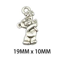 Zinc Alloy Animal Pendants Bear antique silver color plated DIY nickel lead & cadmium free Approx 0.2mm Sold By PC