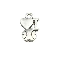 Tibetan Style Pendants, antique silver color plated, DIY, nickel, lead & cadmium free, 17x9x0.2mm, Hole:Approx 0.2mm, Sold By PC