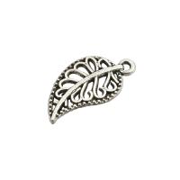 Zinc Alloy Leaf Pendants antique silver color plated DIY & hollow nickel lead & cadmium free Approx 0.2mm Sold By PC