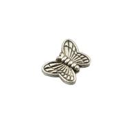 Tibetan Style Animal Beads, Butterfly, antique silver color plated, DIY, nickel, lead & cadmium free, 11x8x0.3mm, Hole:Approx 0.1mm, Sold By PC