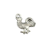 Zinc Alloy Animal Pendants Cock antique silver color plated DIY nickel lead & cadmium free Approx 0.2mm Sold By PC