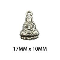 Character Zinc Alloy Pendants Guanyin antique silver color plated DIY nickel lead & cadmium free Approx 0.2mm Sold By PC