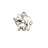 Tibetan Style Animal Pendants, antique silver color plated, DIY, nickel, lead & cadmium free, 15x14x0.3mm, Hole:Approx 0.2mm, Sold By PC