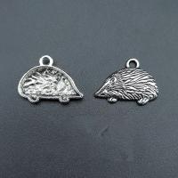 Tibetan Style Animal Pendants, Hedgehog, antique silver color plated, durable & Corrosion-Resistant & DIY, nickel, lead & cadmium free, 20x15mm, Approx 100PCs/Bag, Sold By Bag