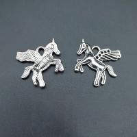 Tibetan Style Pendants, Unicorn, antique silver color plated, durable & Corrosion-Resistant & DIY, nickel, lead & cadmium free, 26x23mm, Approx 100PCs/Bag, Sold By Bag