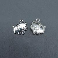 Tibetan Style Animal Pendants, Pig, antique silver color plated, durable & Corrosion-Resistant & DIY, nickel, lead & cadmium free, 13x13mm, Approx 100PCs/Bag, Sold By Bag