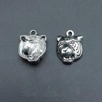 Tibetan Style Animal Pendants, Tiger, antique silver color plated, durable & Corrosion-Resistant & DIY, nickel, lead & cadmium free, 17x14mm, Approx 100PCs/Bag, Sold By Bag