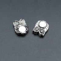 Tibetan Style Spacer Beads, Owl, antique silver color plated, durable & Corrosion-Resistant & DIY, nickel, lead & cadmium free, 10x8mm, Approx 100PCs/Bag, Sold By Bag