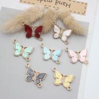 Animal Zinc Alloy Connector Butterfly plated DIY nickel lead & cadmium free Sold By Bag