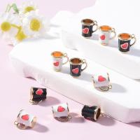 Zinc Alloy Pendants Cup plated DIY & enamel mixed colors nickel lead & cadmium free Approx 2mm Sold By Bag