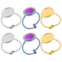 304 rostfritt stål Ring ring Base, DIY & justerbar, fler färger för val, 10mm, Storlek:8, Säljs av PC