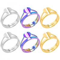 304 roestvrij staal Open Finger Ring, mode sieraden & uniseks & verstelbaar, meer kleuren voor de keuze, Maat:8, Verkocht door PC