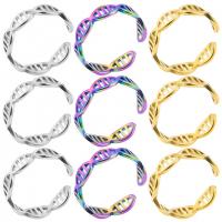 Stainless Steel Finger Ring, 304 Stainless Steel, Vacuum Ion Plating, fashion jewelry & Unisex & adjustable, more colors for choice, US Ring Size:8, Sold By PC