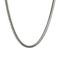 Titanium Steel Necklace, polished, different size for choice & snake chain & for woman, original color, Sold By PC
