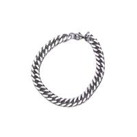 Titanium Steel Bracelet, polished, different length for choice & for man, original color, 7mm, Sold By PC