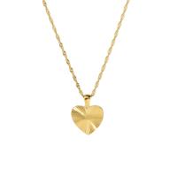 304 Stainless Steel Necklace with 2inch extender chain Heart 18K gold plated fashion jewelry & for woman 22mm Length Approx 15.7 Inch Sold By PC