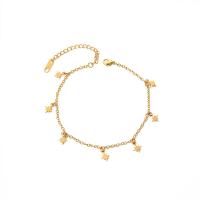 304 Edelstahl Armband und Halskette, Acht Point Star, 18 K vergoldet, Modeschmuck & verschiedene Stile für Wahl & für Frau, verkauft von PC